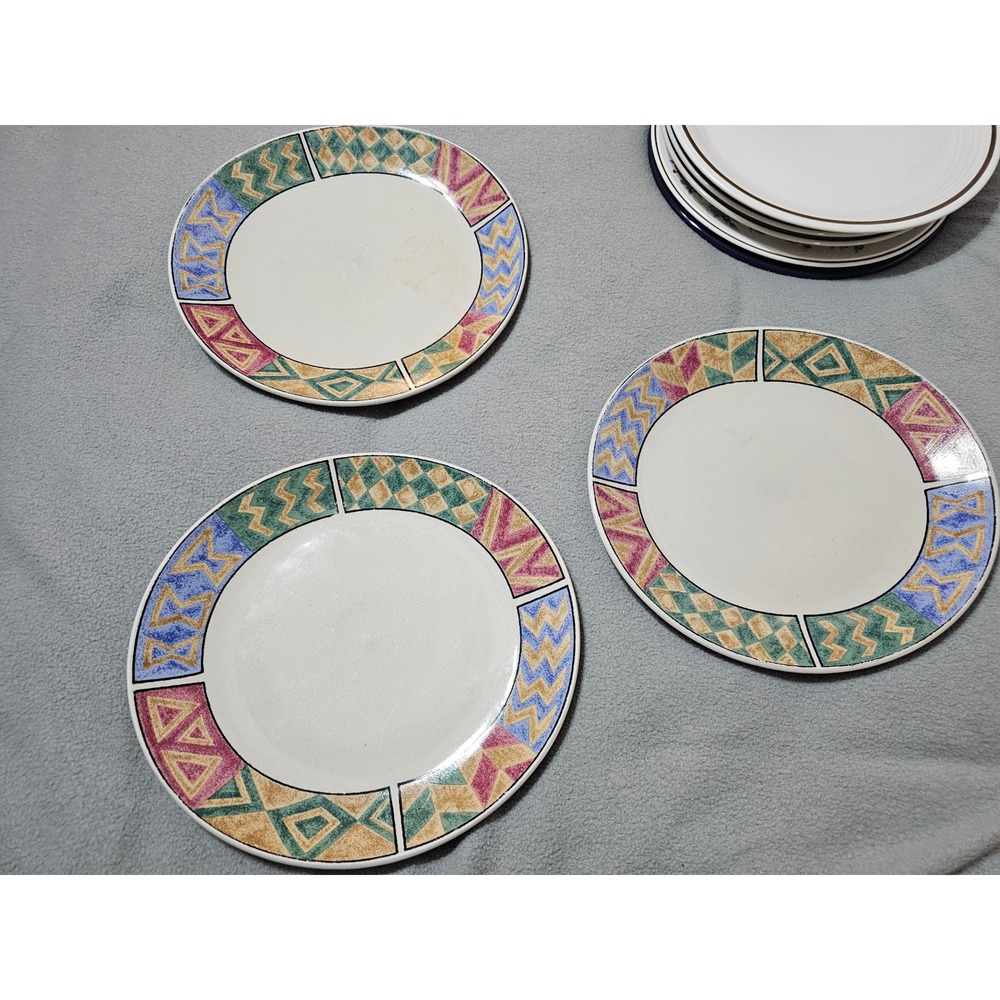 Majesticware by Sakura Pueblo Dinner Plates Set 3 Sue Zipkin Southwestern 1996
